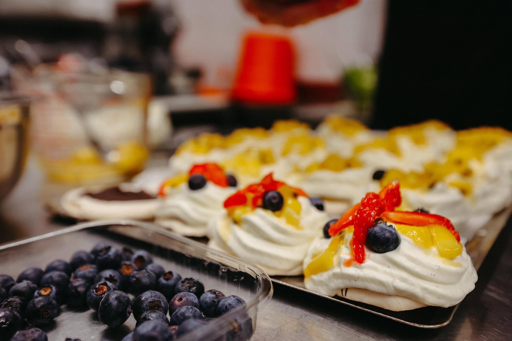 Des desserts aux fruits préparés par Caroline